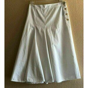 Joseph Womens White Chino Midi Skirt Size 4 US / 38 FR $525